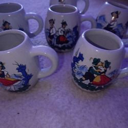 Vintage West Germany Ceramic Mini Mugs 