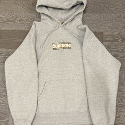 Supreme x Burberry Box Logo Hooded Sweatshirt Heather Grey