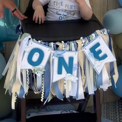 1st bday highchair banner