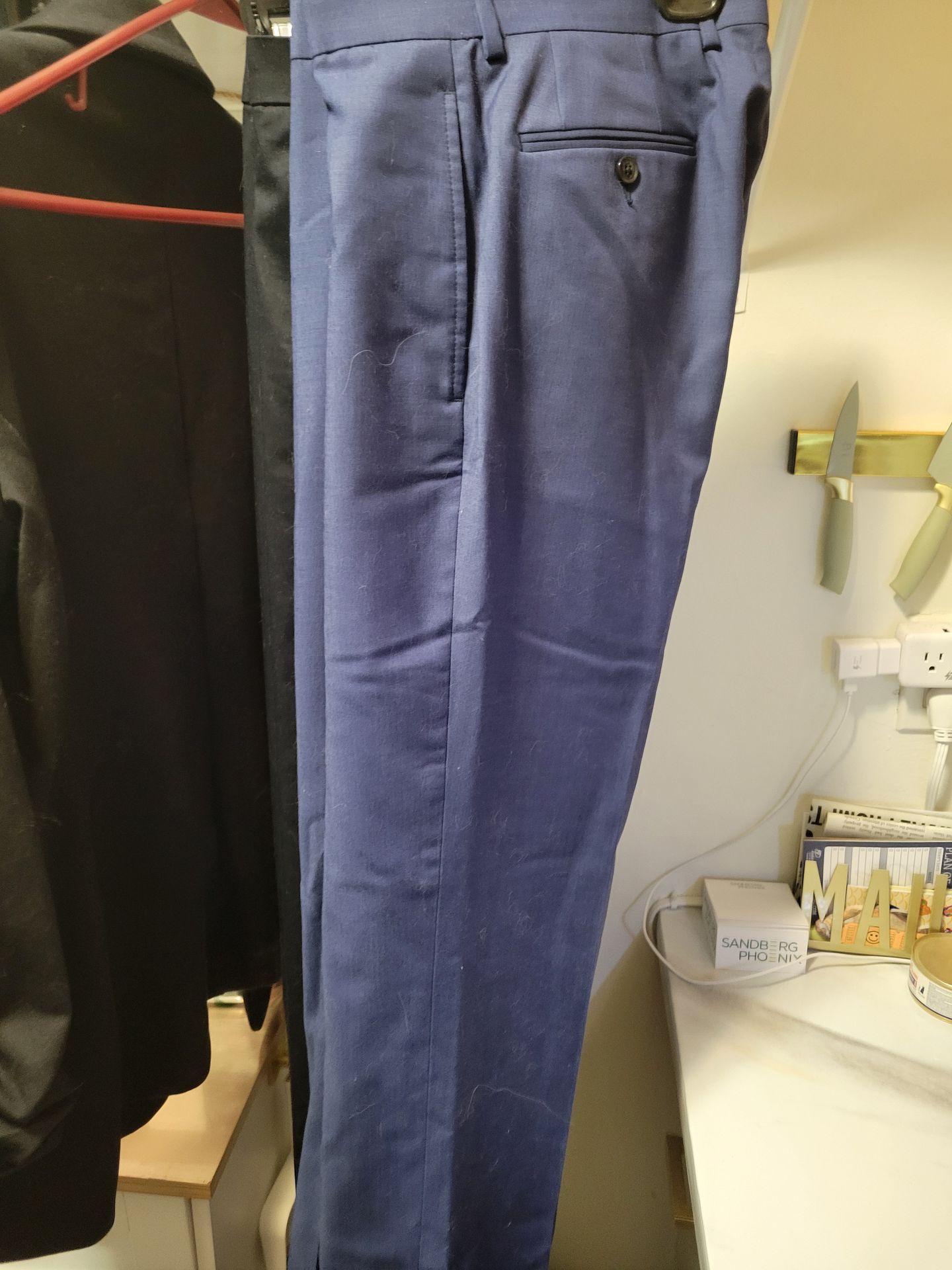 Navy Calvin Klein dress pants, worn ONCE