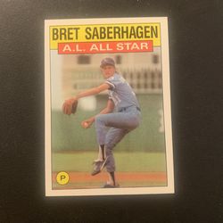Raw Bret Saberhagen Topps Baseball Card