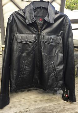 Luis Alvear Barcelona Leather Jacket Size S. Black New With Tags