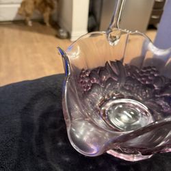 Glass Bowl With Handel 