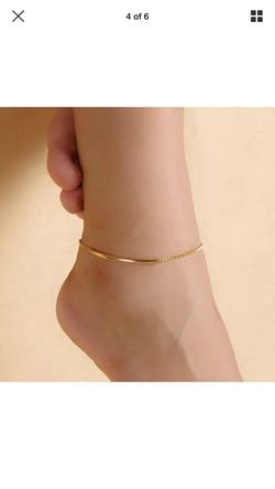 Elbow Pipe Gold Plated Foot Anklet