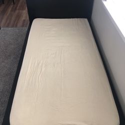 Twin Size Bed And Bed frame With Sheets