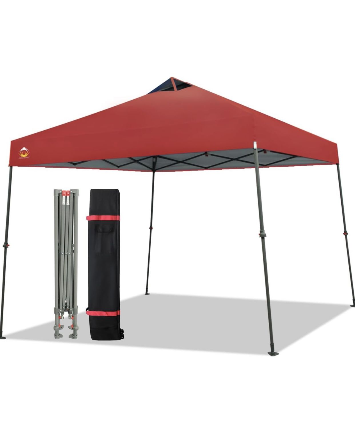 New in box CROWN SHADES 9x9 Pop Up Canopy Tent, Beach Tent Sun Shelter