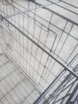 Dog cage and food containers