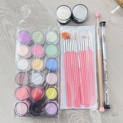 20pcs Premium Acrylic Powder Set With 19 Brushes 