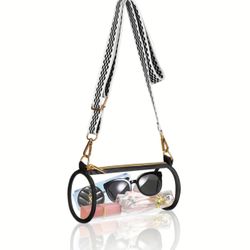 Transparent Crossbody Bag With Adjustable Shoulder Strap, Pvc Shoulder Bag For Concerts, Festivals, Sporting Events, Travel, Transparent Messenger Sho