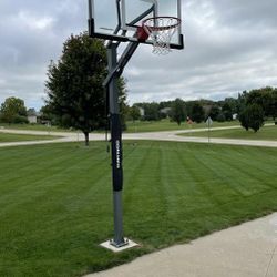 Goaliath 60 inch in ground basketball hoop, adjustable basketball court 