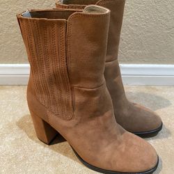 Boden Suede Ankle Boots – Tan (Size 39 / US 8–8.5)