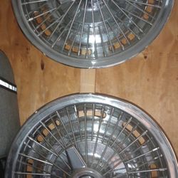 Pair of Chevy Hubcaps