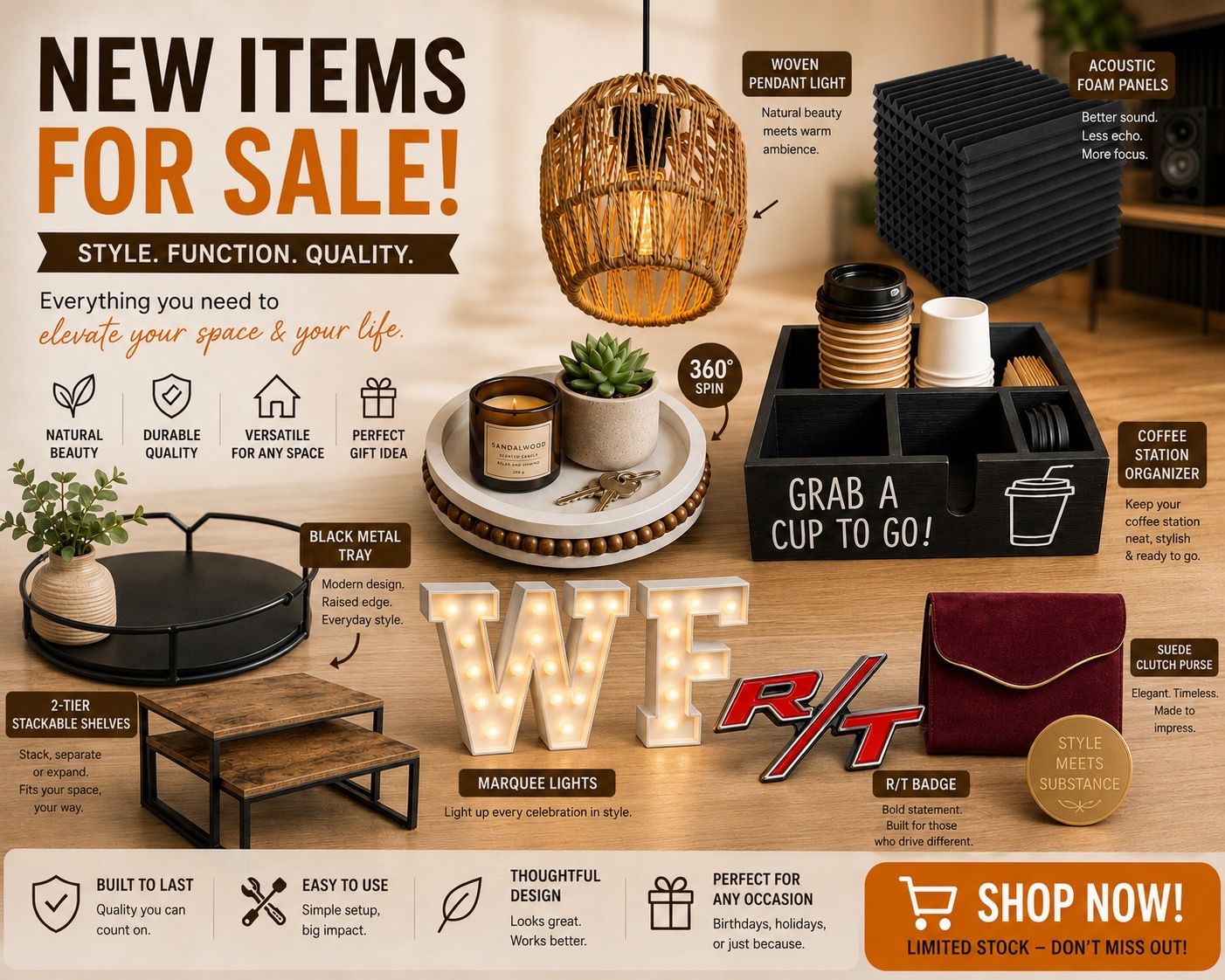 NEW ITEMS for Sale