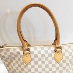 Louis Vuitton saleya MM Damier azur shoulder bag white for Sale in