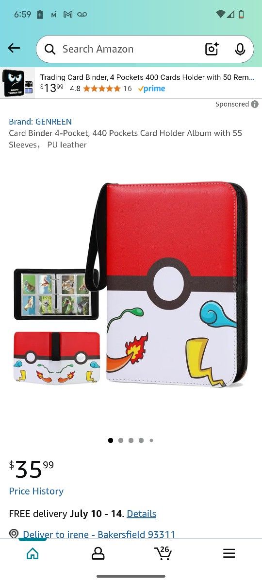 Card Binder 4-Pocket, 440 Pockets Card Holder Album with 55 Sleeves, PU leather