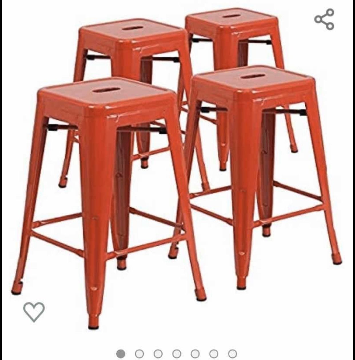 30 inch tall Metal stools outdoor or inside new in the box