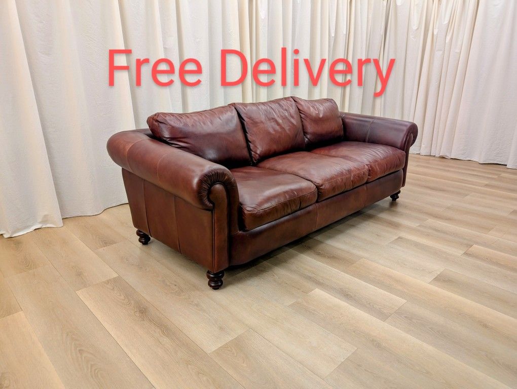 Leather American Living Sofa Couch Furniture Free Delivery