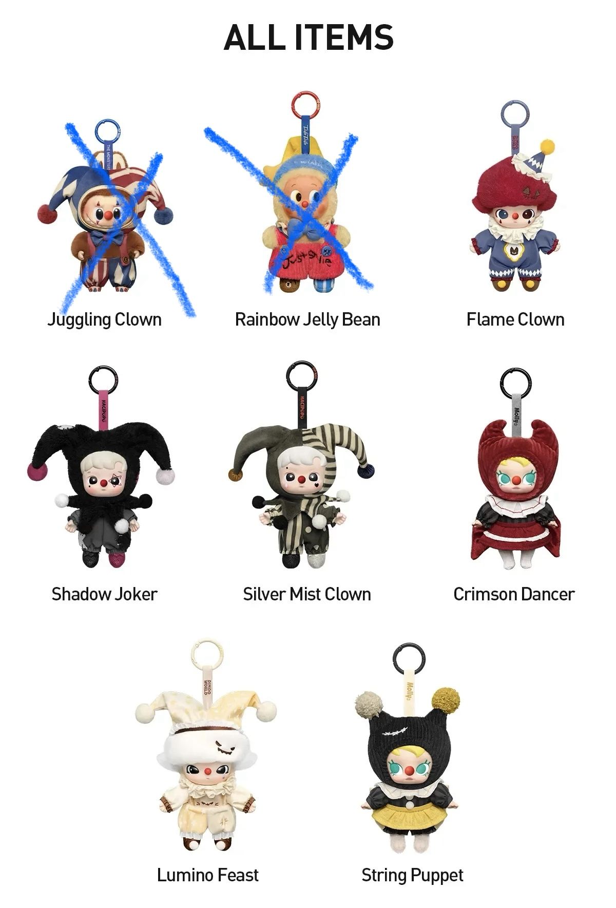 Popmart Why So Serious Plush Pendants