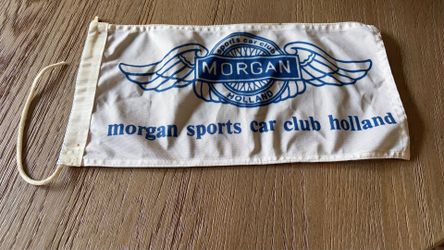Vintage Morgan Sports Car Club Holland Flag Pennant Banner 15.5" x 8"