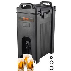 Insulated Beverage Dispenser 5Gal. Hot and Cold Beverage Server with 0.9in. PU Layer Two-Stage for Restaurant Drink Shop