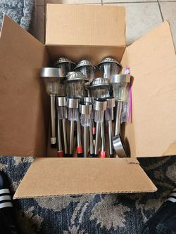 Box Of All Different Types Of Matching Solar Lights 40 Obo