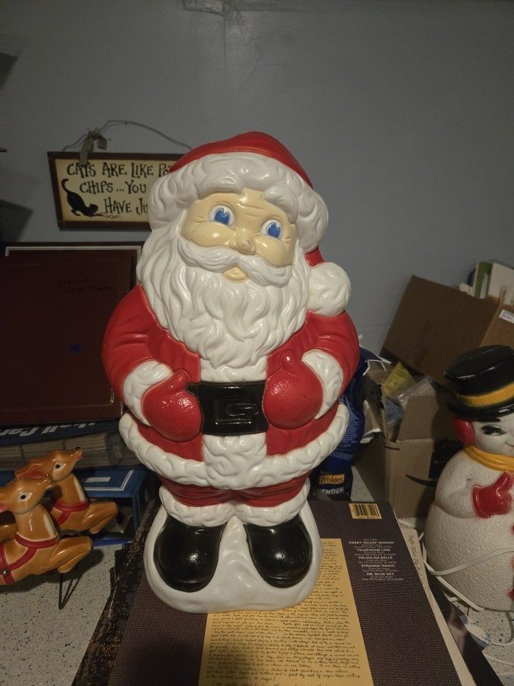 Vintage Table Top Santa Claus Blow Mold