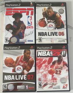 4 SONY PLAYSTATION 2 NBA SPORTS BASKETBALL VIDEOS GAMES