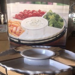 Beautiful Stoneware Serving Tray New In Box.