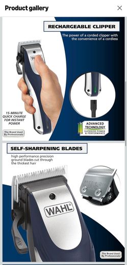 Wahl Lithium Ion Pro Rechargeable Cordless Hair Clippers  with Smart Charge Technology - Model 79470