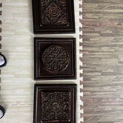 3 Tuscan Wooden Wall Art 