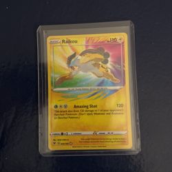 RAIKOU AMAZING RARE HOLO VIVID VOLTAGE POKEMON CARD NM 50/185 PACK FRESH