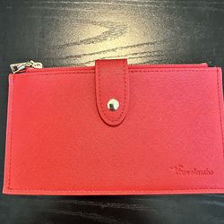Travelambo Small Red RDIF Blocking Bifold Card Case Wallet
