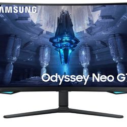 Samsung - Odyssey Neo G7 32" Curved 4K UHD FreeSync Premium Pro & G-Sync Compatible HDR2K 165Hz 1ms Gaming Monitor - Black