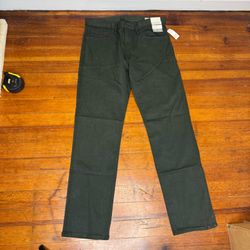 GAP Men's Dark Green Straight-Leg Chinos