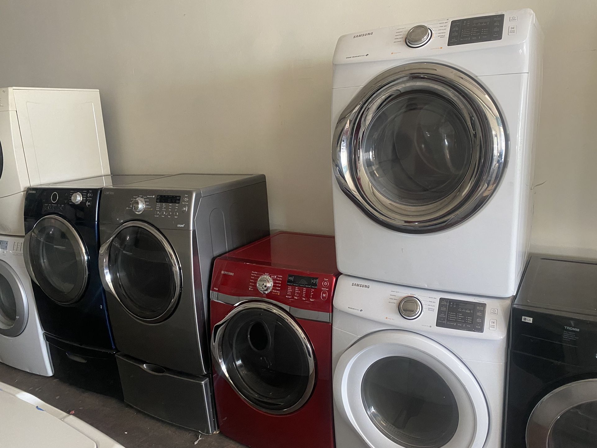 All Different Colors Samsung Frontload Electric DRYERS (DRYERS ONLY