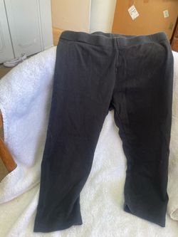 Wonder Nation Girls Black Leggings Size M 7/8 Stretch Cotton Basic School Pants