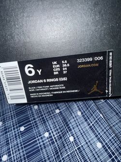 Jordan 6 Rings GS Sneakers Size 6Y