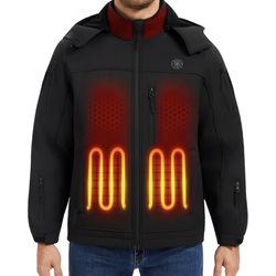 Men's Heated Jacket with 12000mAh Large Capacity Battery Pack  Xl