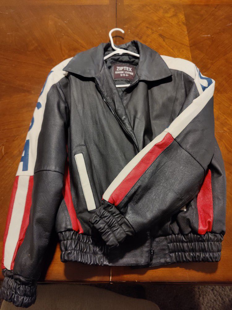 2 US Flag Leather Jackets (Price Is For Both)
