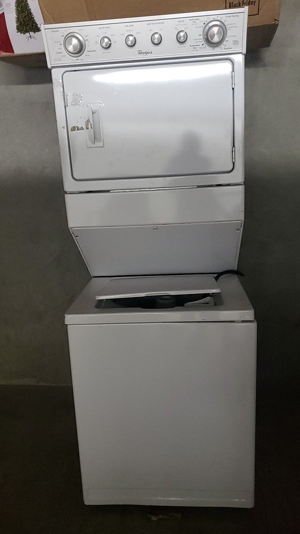 Used Whirlpool Electric 24 inch Stackable washer and dryer apt size for