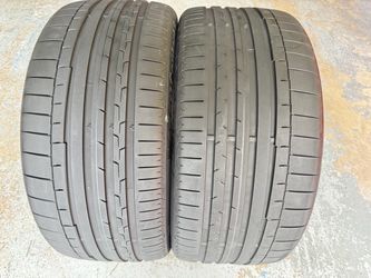 Two Tires 285/35/22 Continental Sport contact 6 Like New with 80-95% Left Tesla Model X