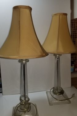 Vintage Eiffel Tower glass lamps