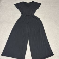 Anthropologie Saturday Sunday Gray Eden Wide Leg Jumpsuit