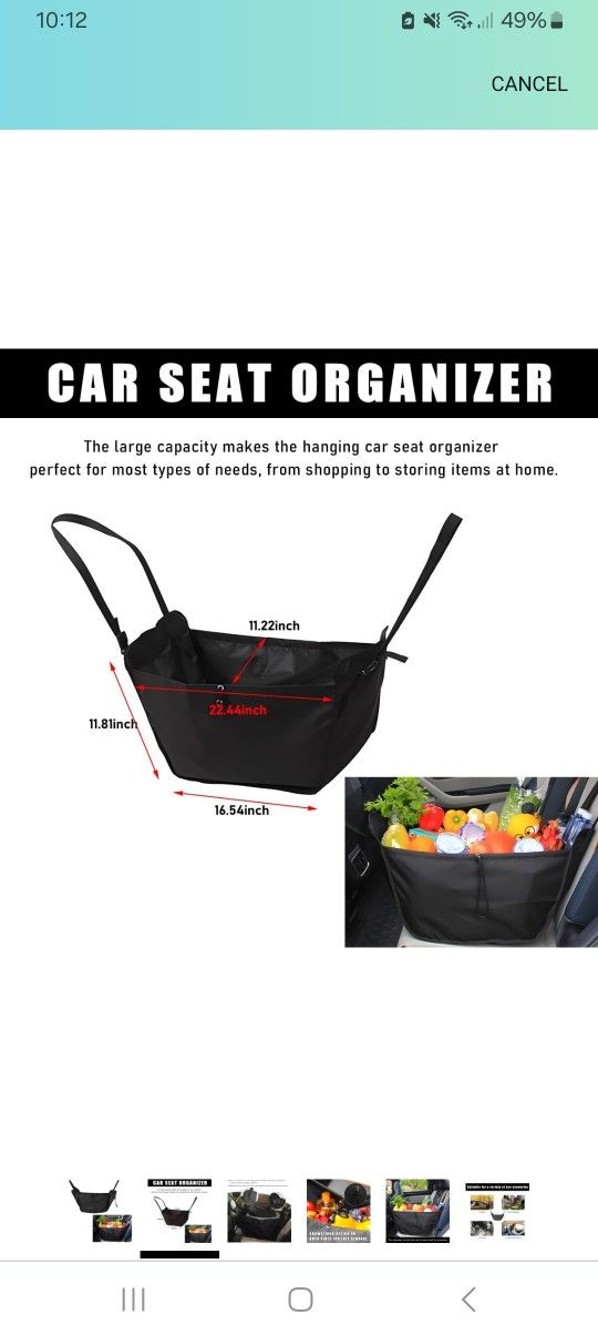 Osilly Car Seat Organizer Bag