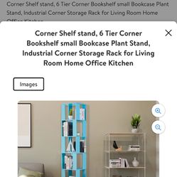 6 Tier Corner Shelf Bookshelf 