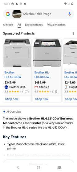 The image shows a Brother HL-Series monochrome laser printer (such as the Brother HL-L5210 or HL-L6210 business series).
If you can share what issue y