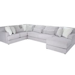 Gray L-Shaped Sectional Sofa