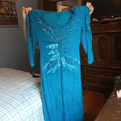 Long Blue Night Dress