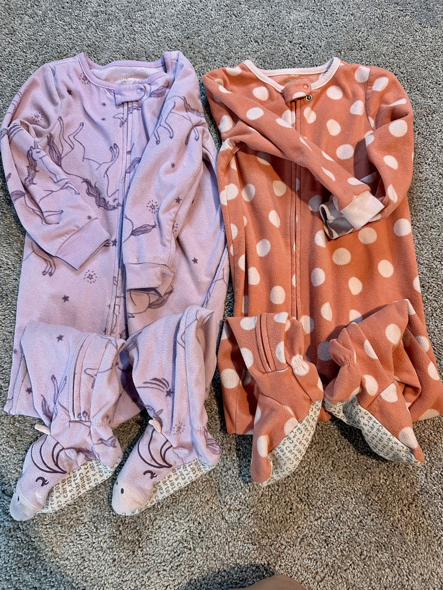 3T Fleece Onesies