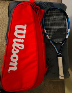 Babolat Tennis Racquet + Wilson Super Tour Bag + Extras